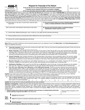 4506-T Form
